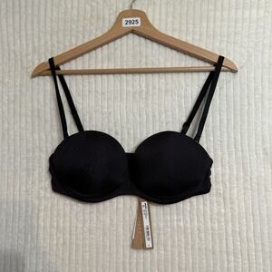 Skims Ultimate Push-Up Strapless Bra Onyx Black Size 34C NWT $60